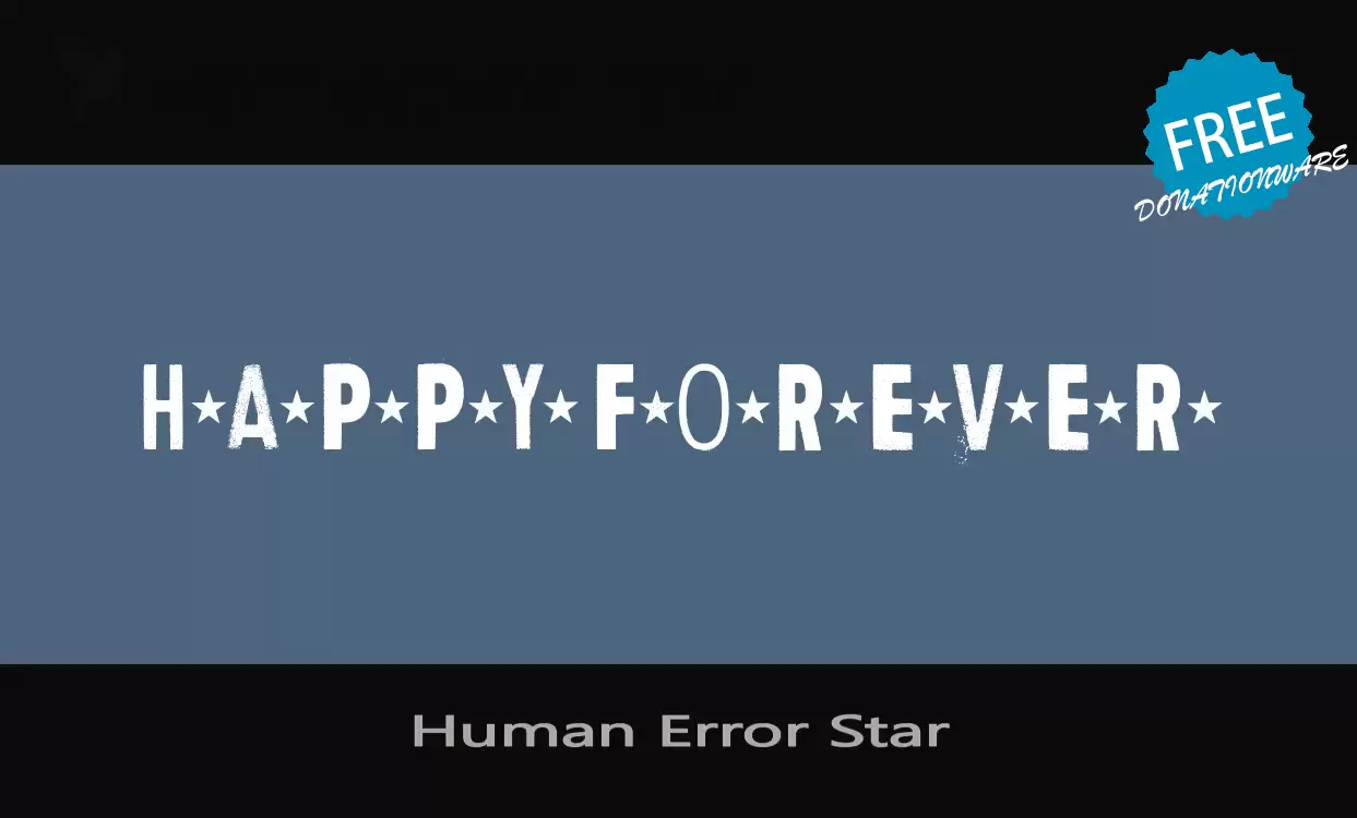 「Human-Error-Star」字体效果图