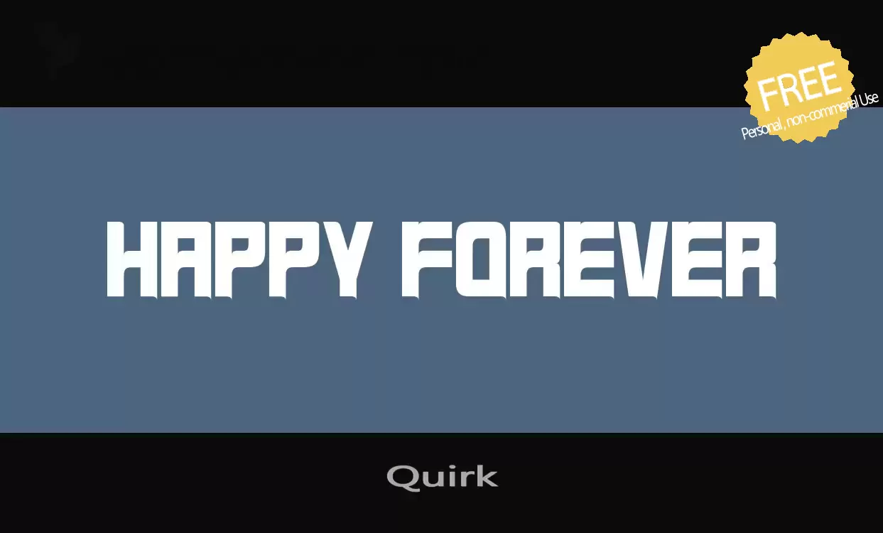 Font Sample of Quirk