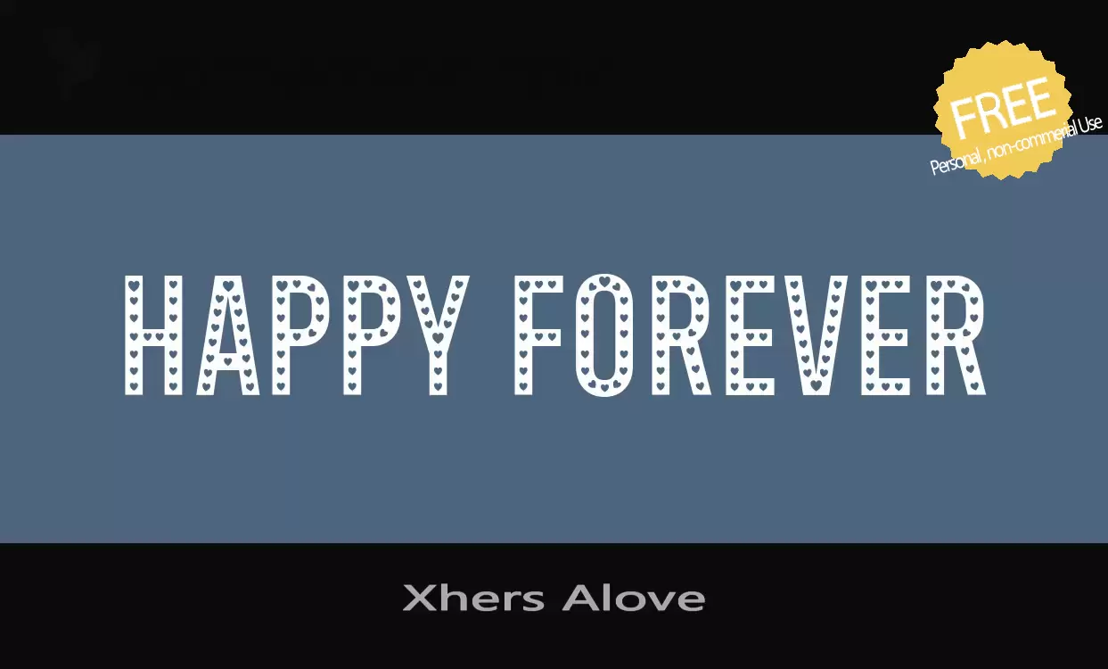 「Xhers-Alove」字体效果图