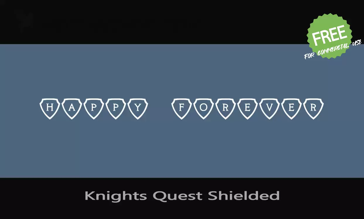 「Knights-Quest-Shielded」字体效果图