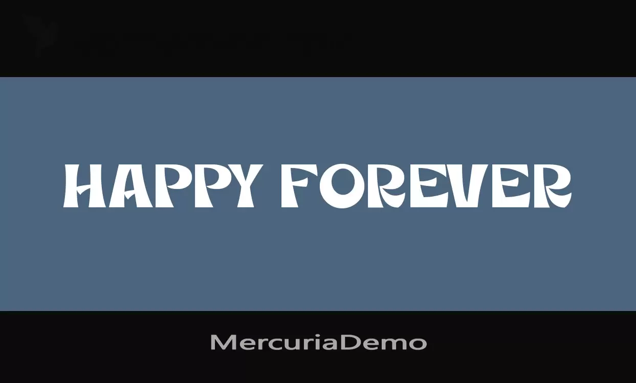 Font Sample of MercuriaDemo