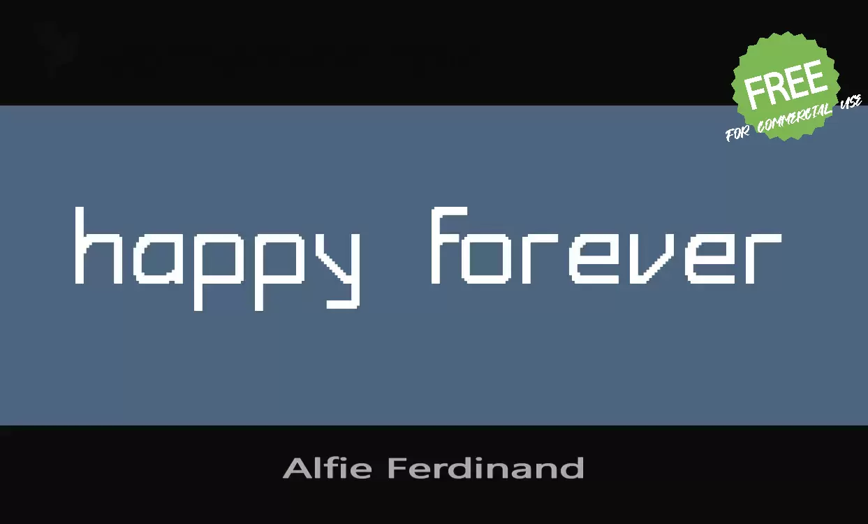 「Alfie-Ferdinand」字体效果图