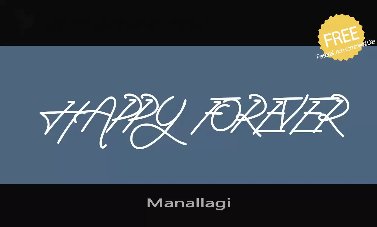 Font Sample of Manallagi