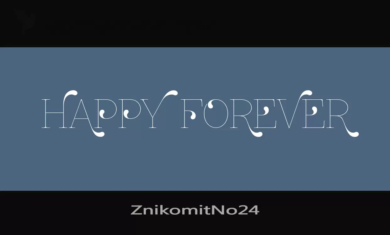 「ZnikomitNo24」字体效果图