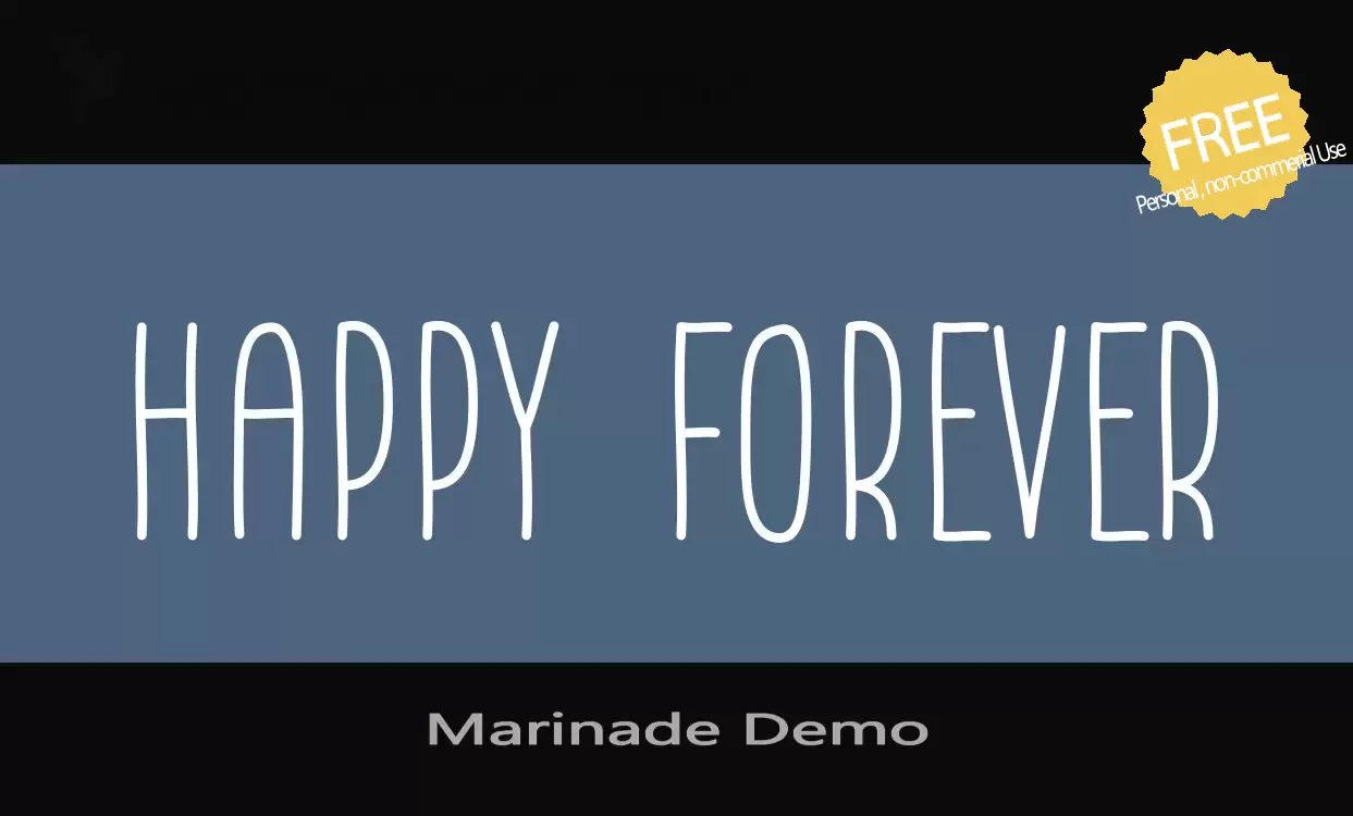 Font Sample of Marinade-Demo