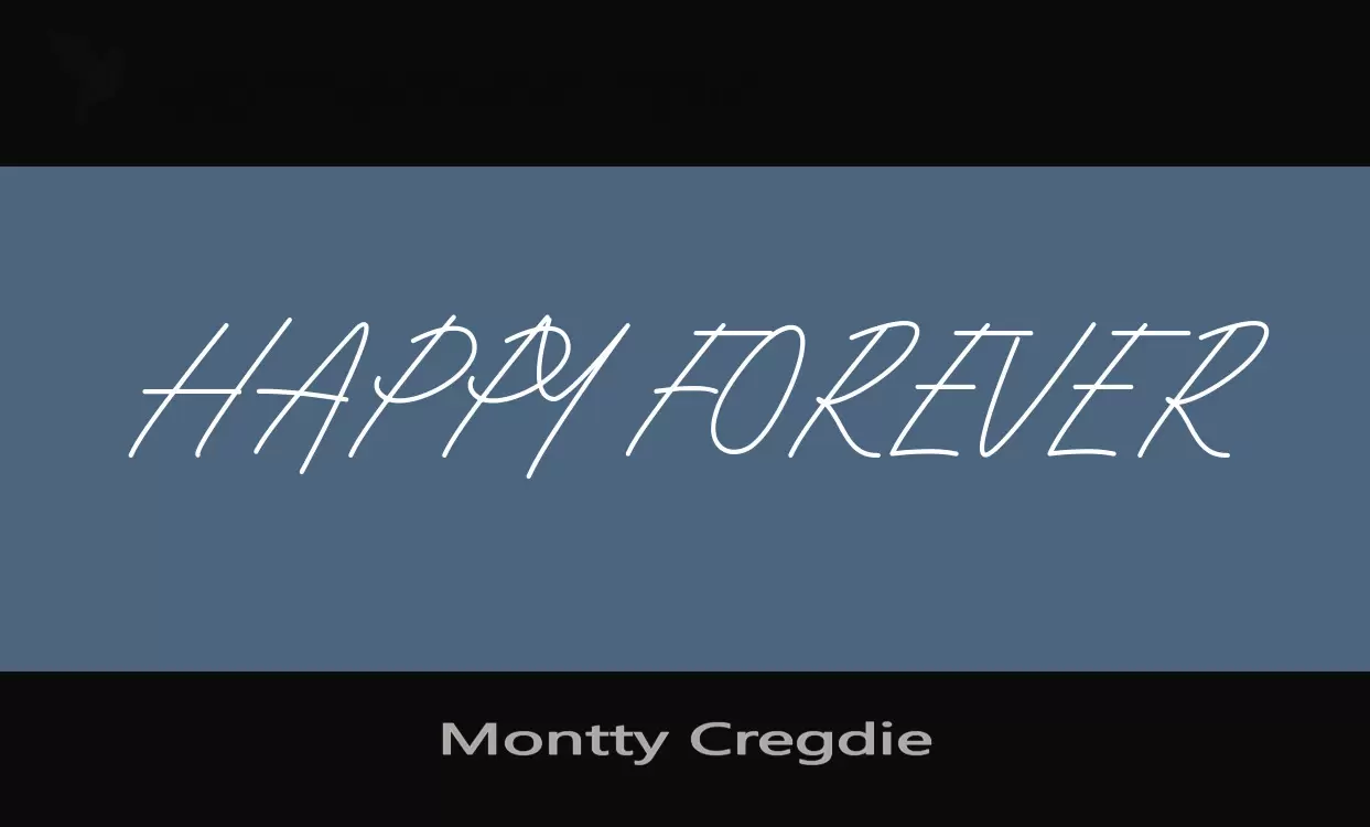 「Montty-Cregdie」字体效果图