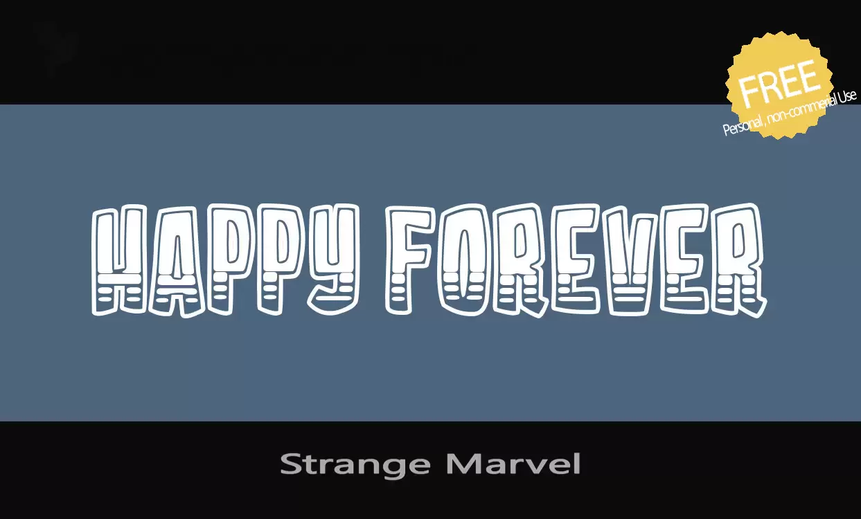 「Strange-Marvel」字体效果图