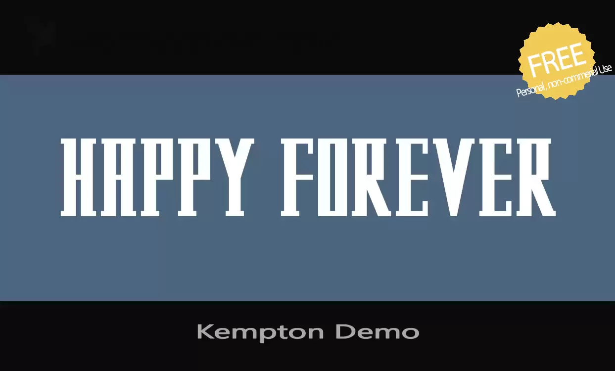 「Kempton-Demo」字体效果图