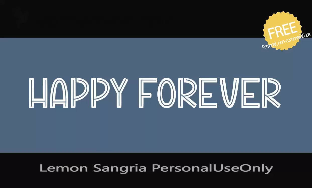 Font Sample of Lemon-Sangria-PersonalUseOnly