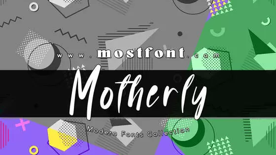 「Motherly」字体排版图片