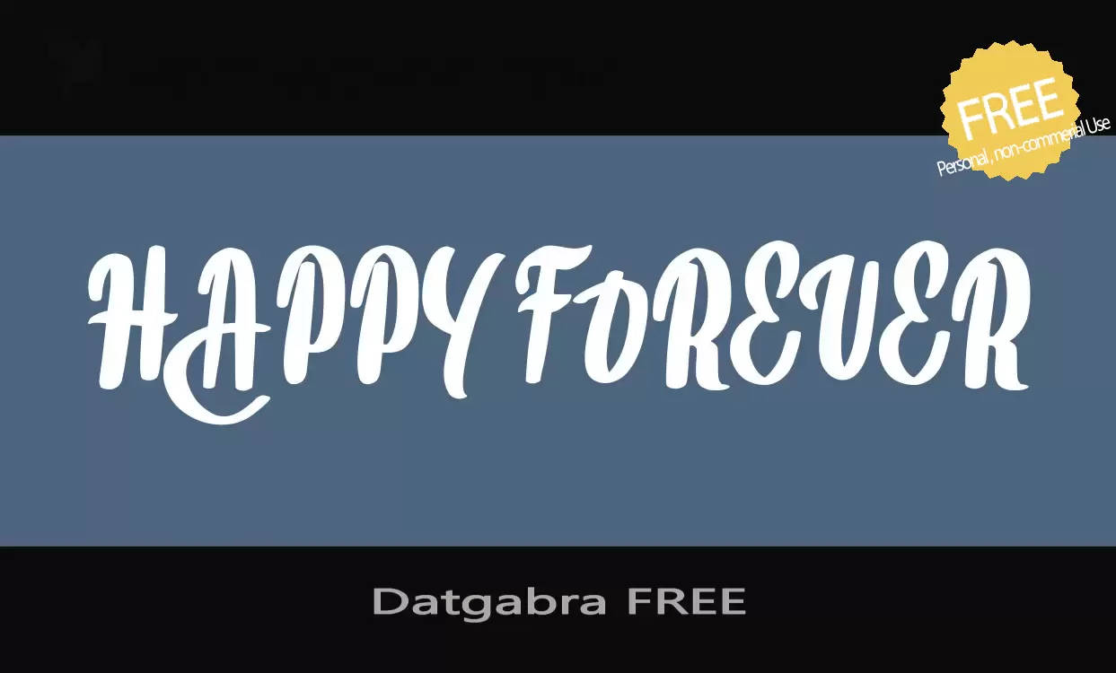 「Datgabra-FREE」字体效果图