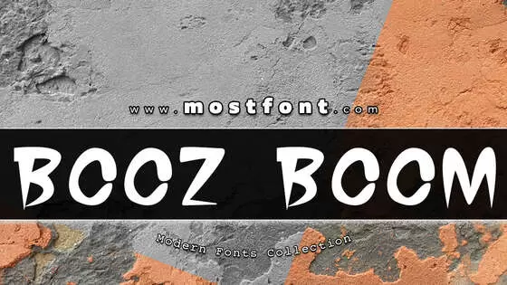 「BOOZ-BOOM」字体排版图片