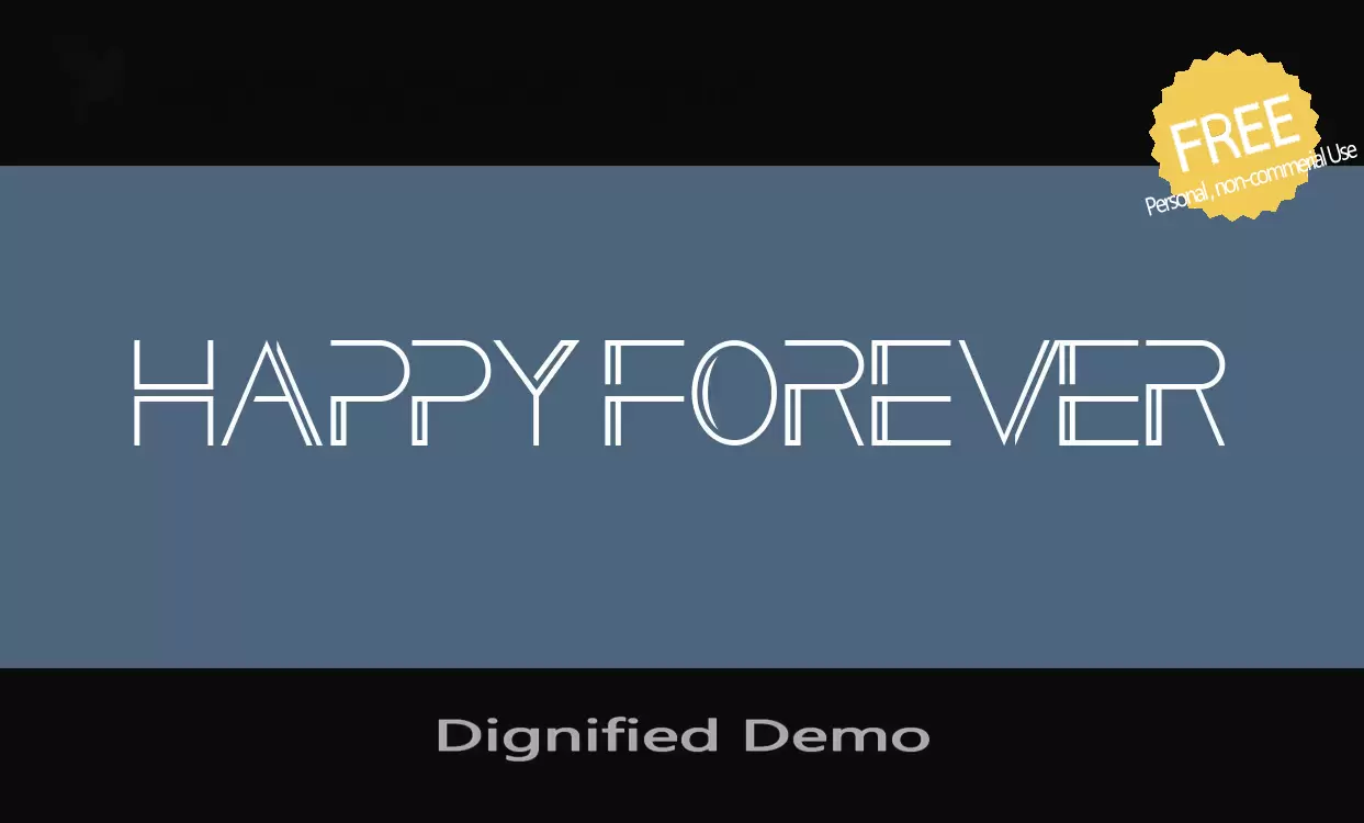 Font Sample of Dignified-Demo