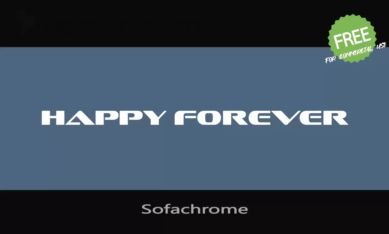 「Sofachrome」字体效果图