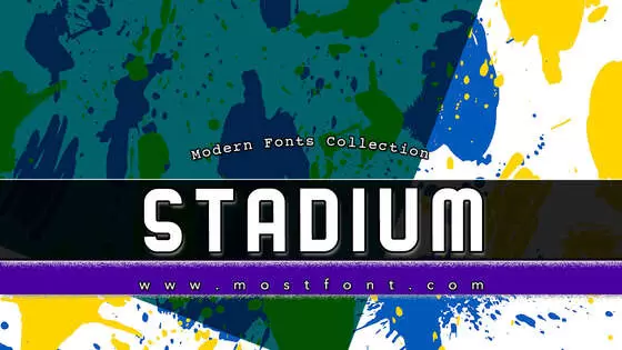 「Stadium」字体排版图片