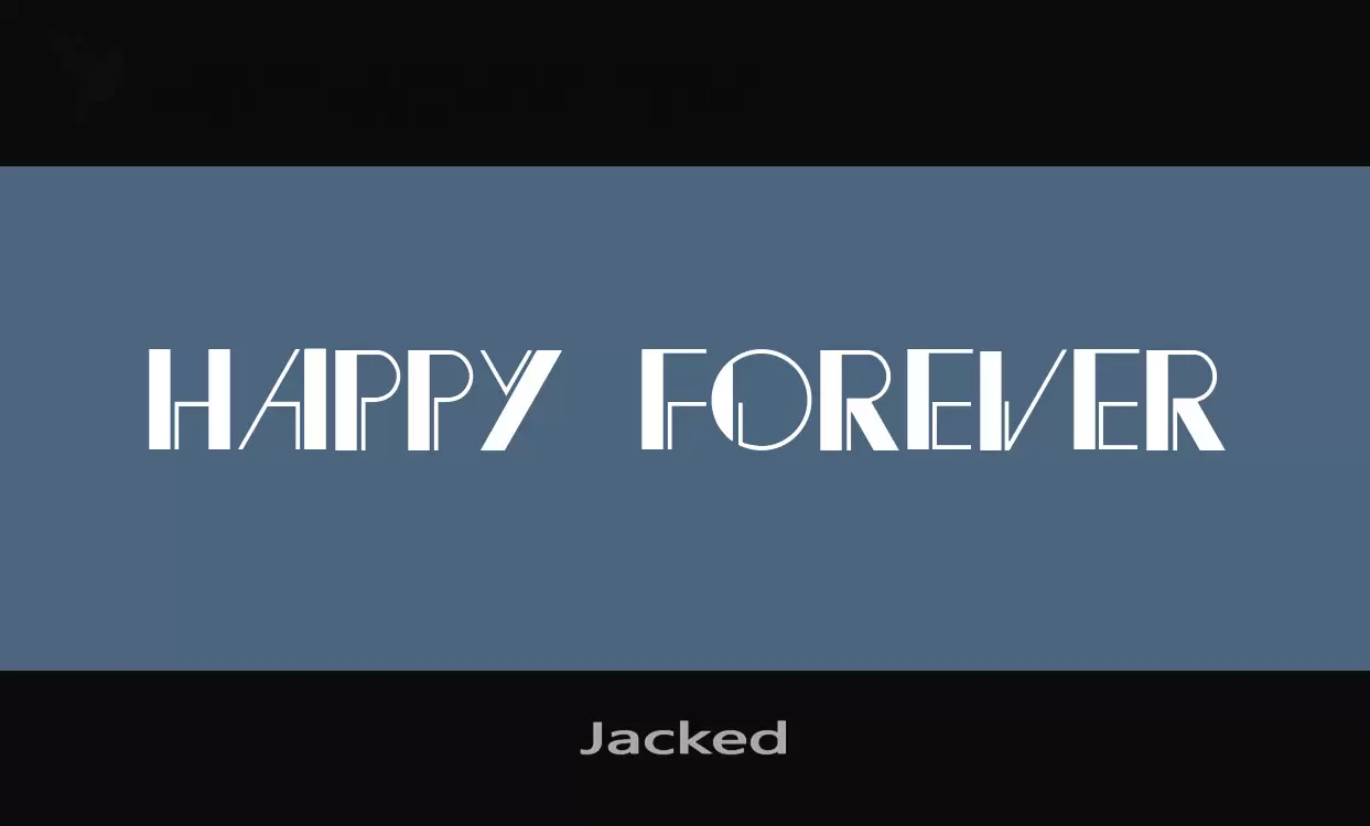 「Jacked」字体效果图