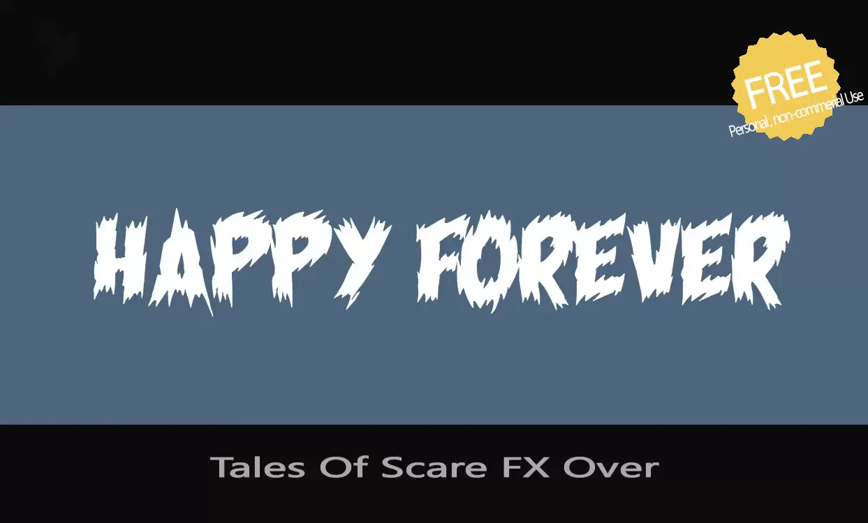 Font Sample of Tales-Of-Scare-FX-Over