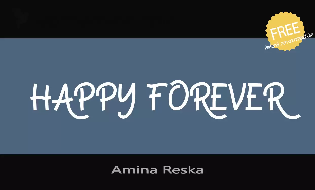 「Amina-Reska」字体效果图