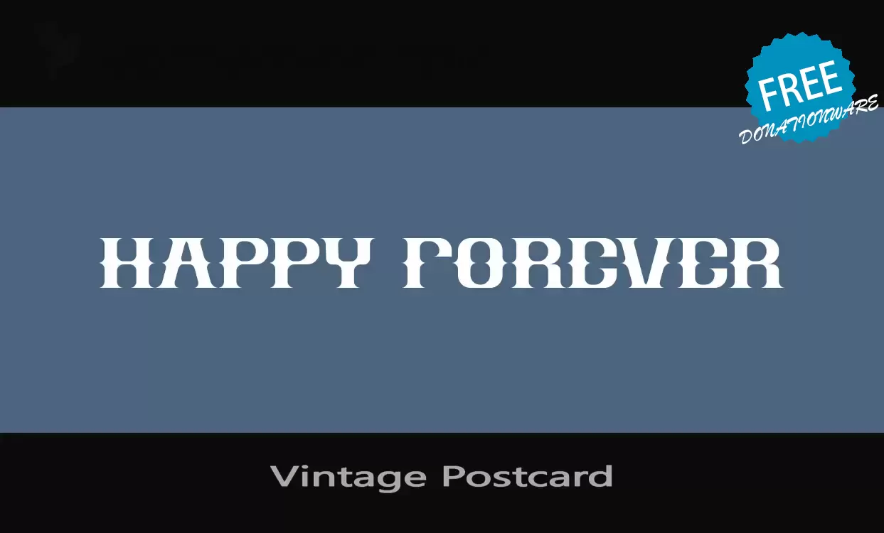 「Vintage-Postcard」字体效果图