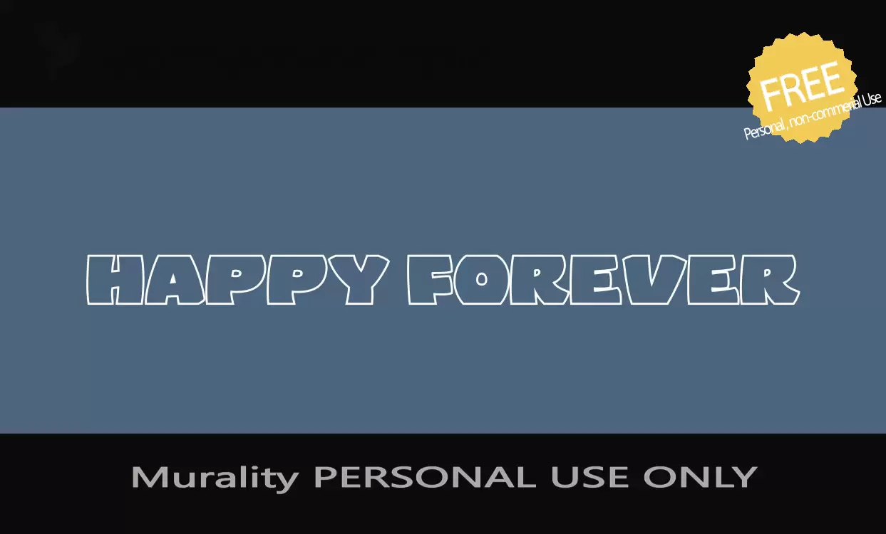 「Murality-PERSONAL-USE-ONLY」字体效果图