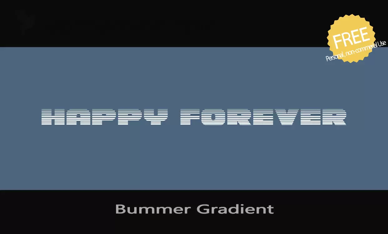 Font Sample of Bummer-Gradient