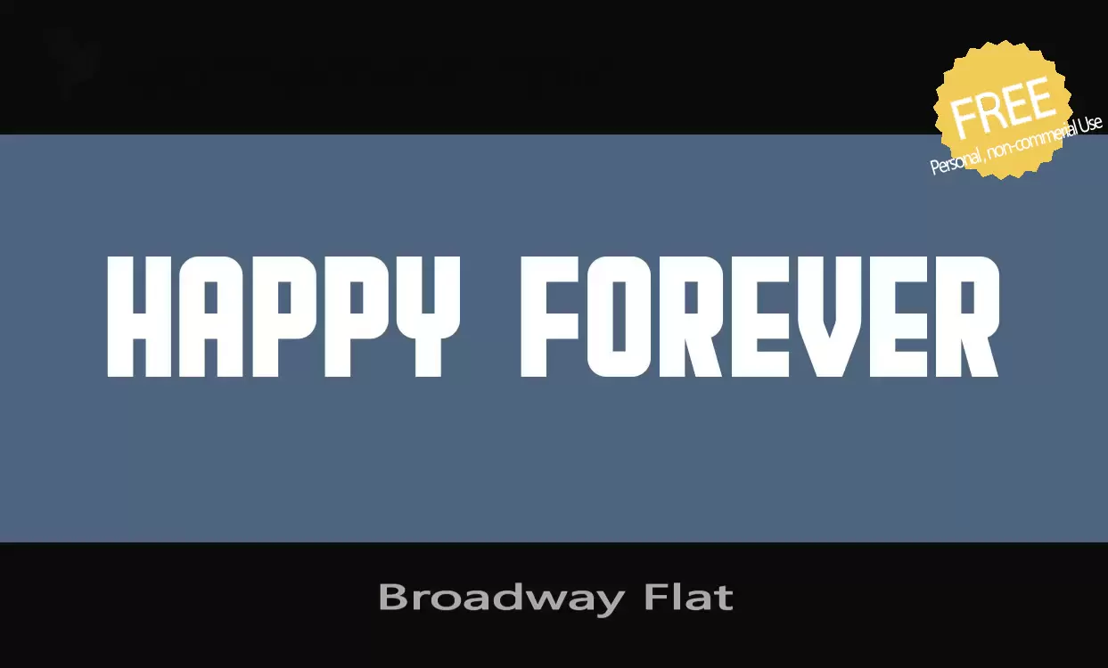 「Broadway-Flat」字体效果图