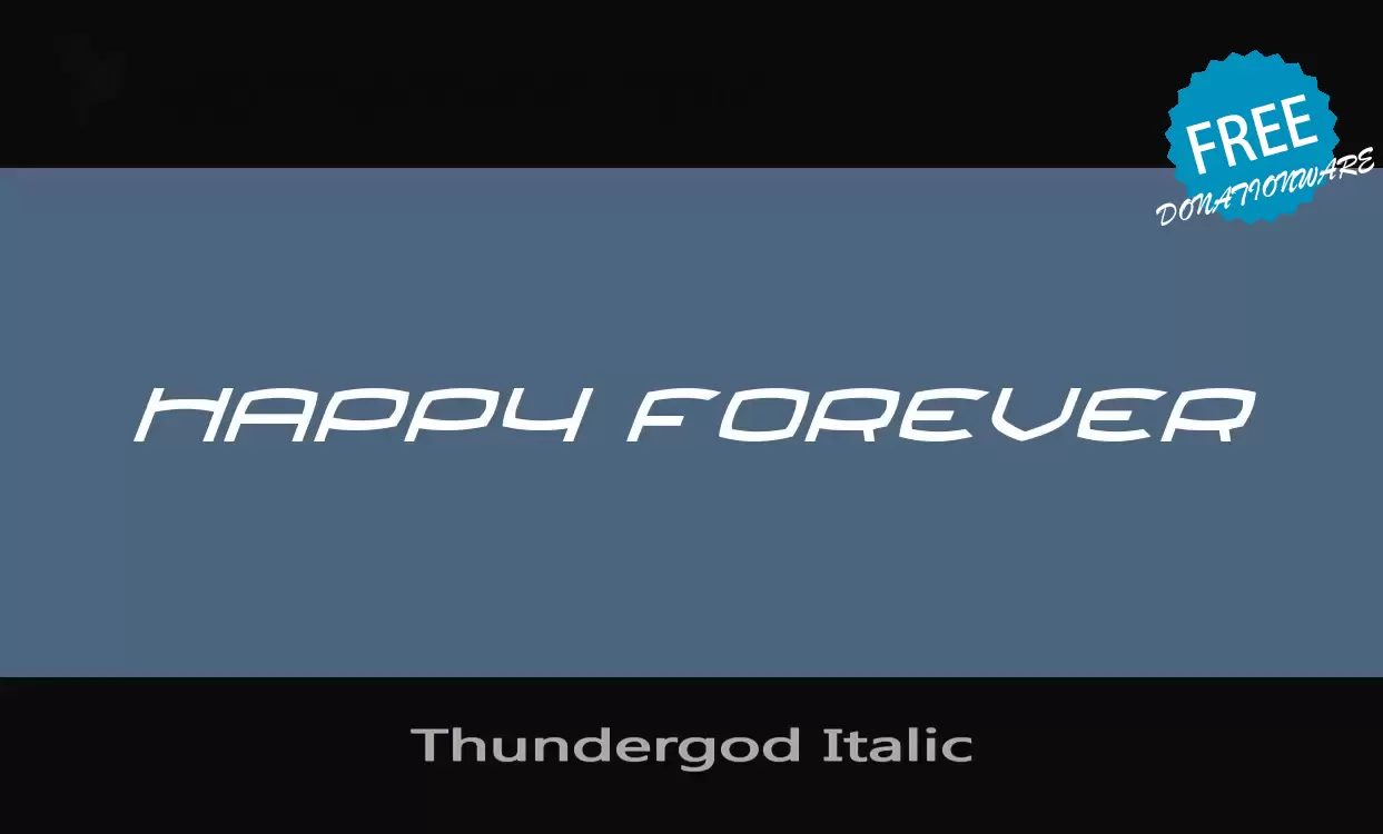 Sample of Thundergod-Italic