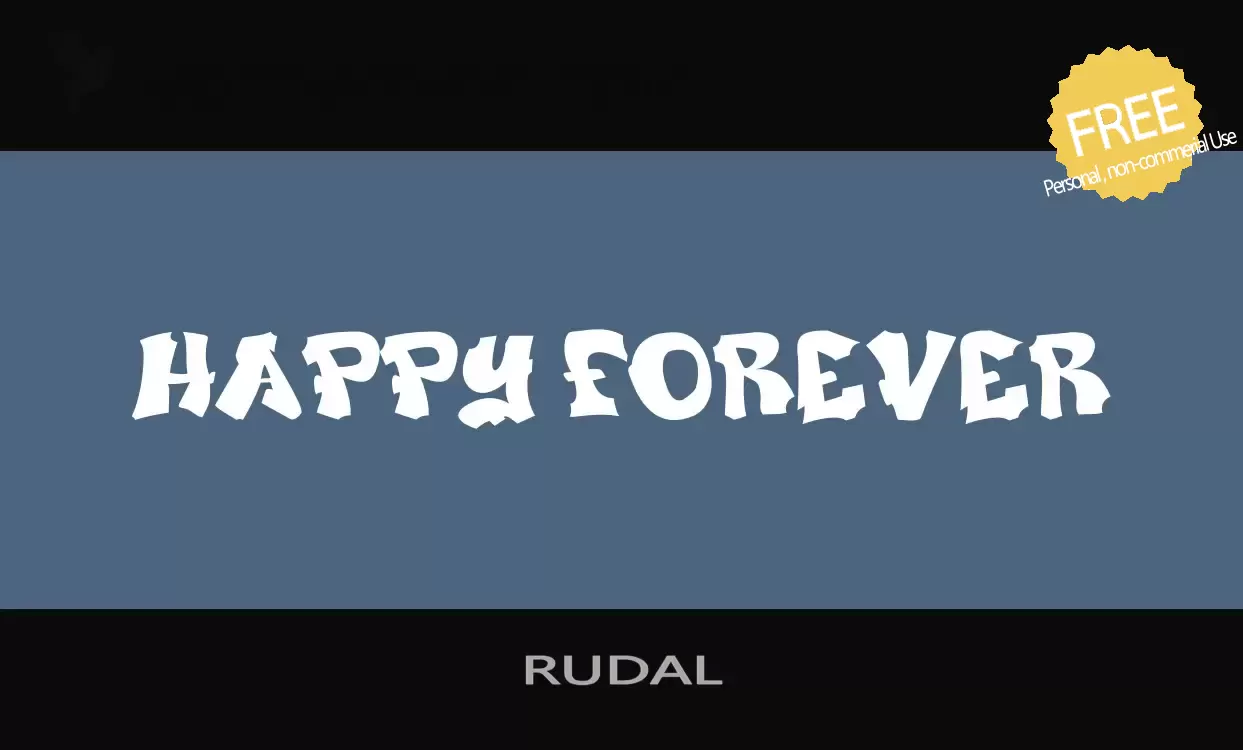 Font Sample of RUDAL