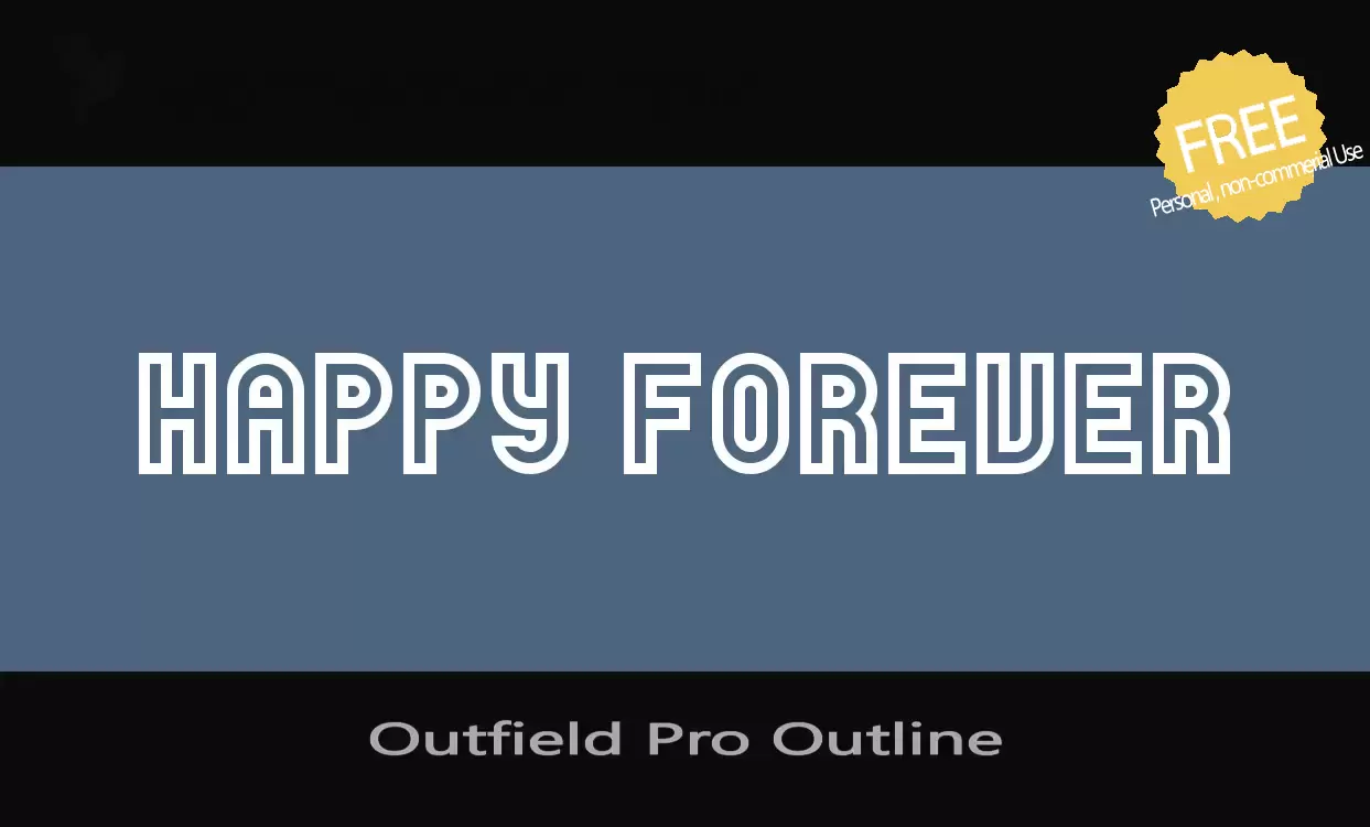 「Outfield-Pro-Outline」字体效果图