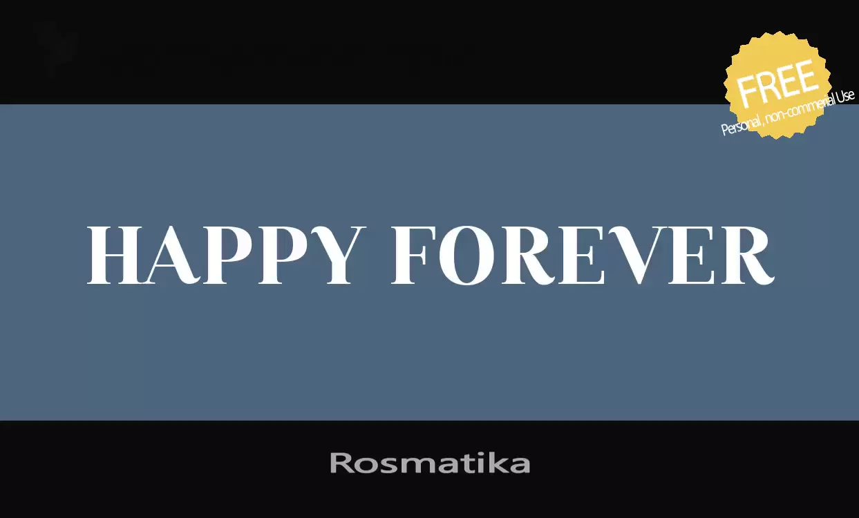 「Rosmatika」字体效果图