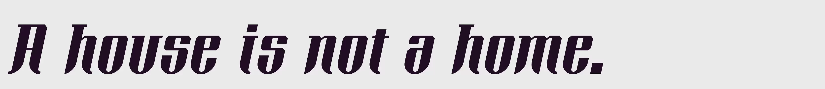 「Xacose Italic」字体效果图