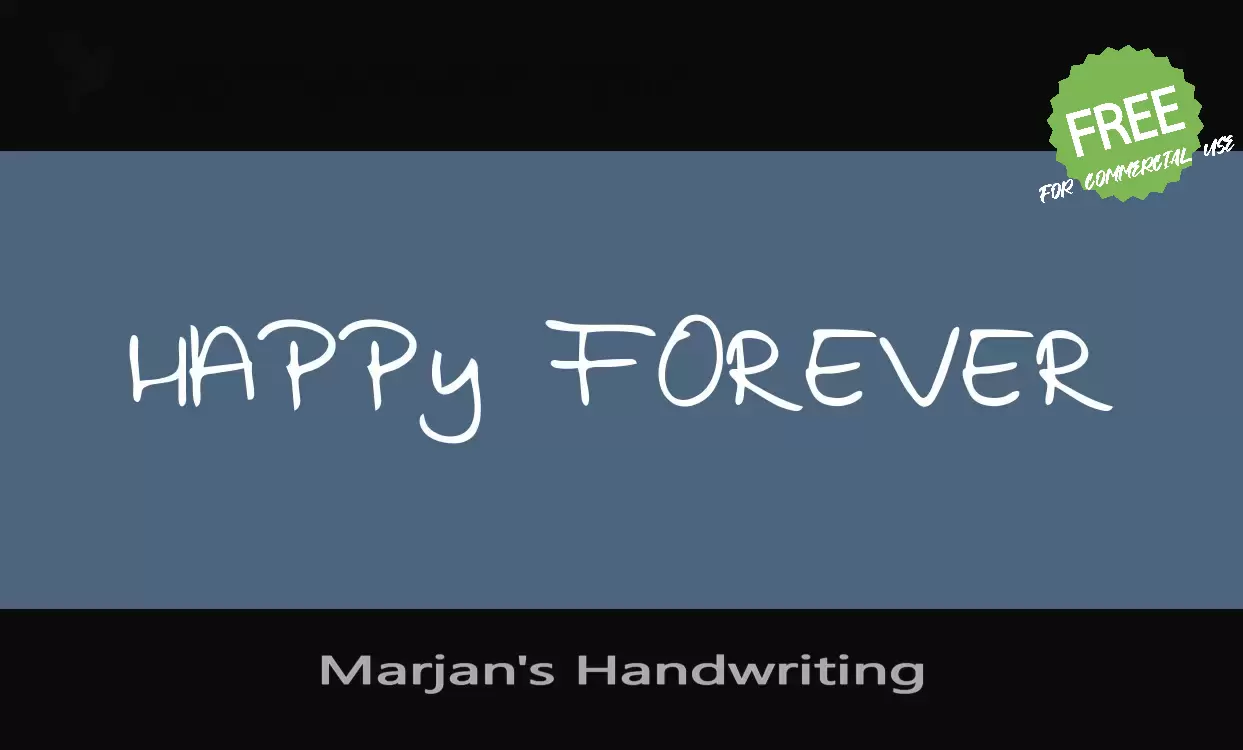 Font Sample of Marjan's-Handwriting