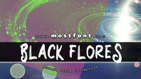 「Black-Flores-FREE」字体排版图片