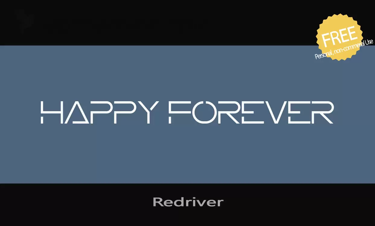 Font Sample of Redriver