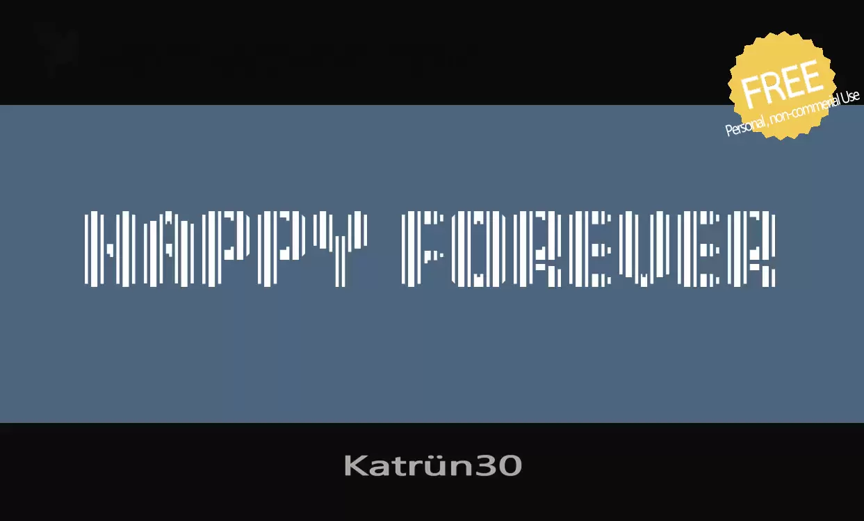 「Katrün30」字体效果图