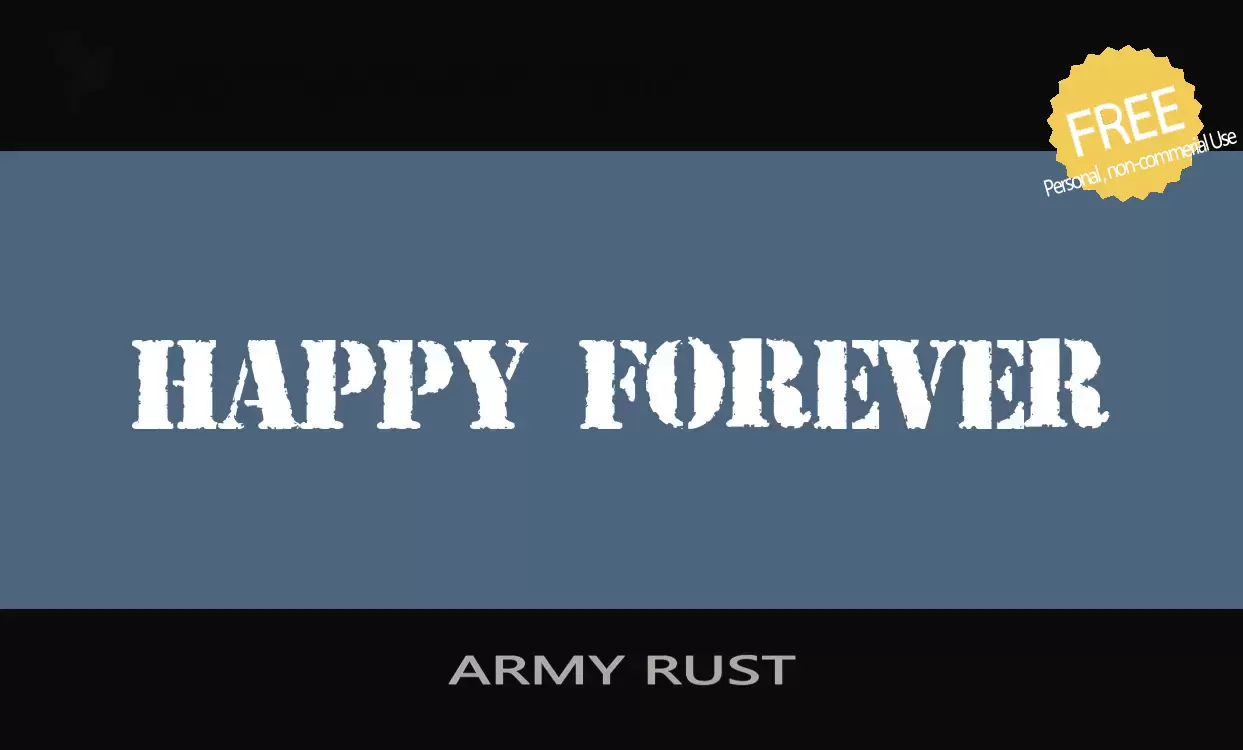 Font Sample of ARMY-RUST