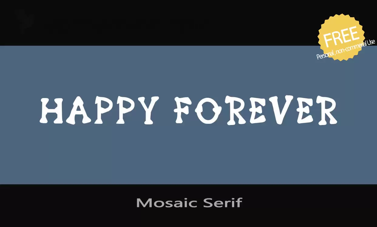 「Mosaic-Serif」字体效果图