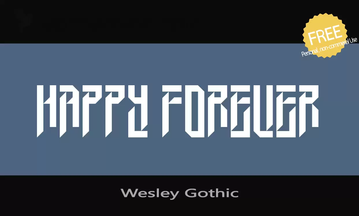 「Wesley-Gothic」字体效果图