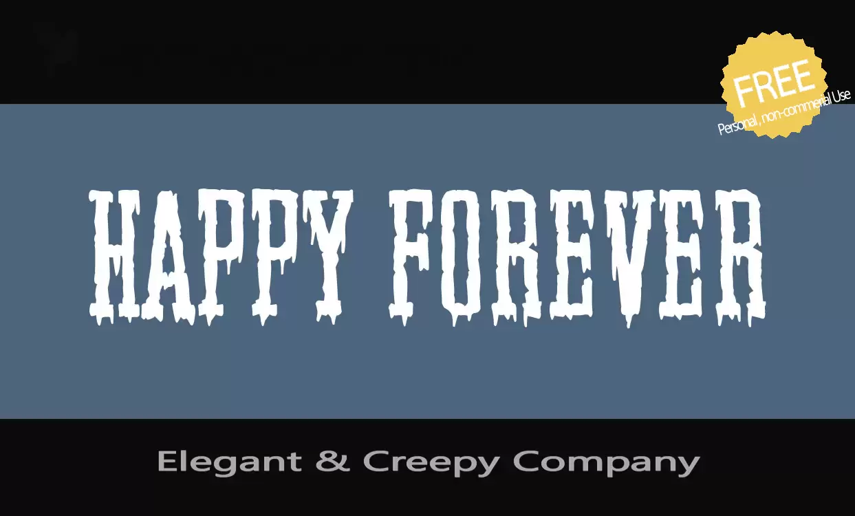 Font Sample of Elegant-&-Creepy-Company