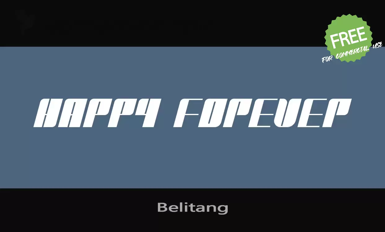 「Belitang」字体效果图