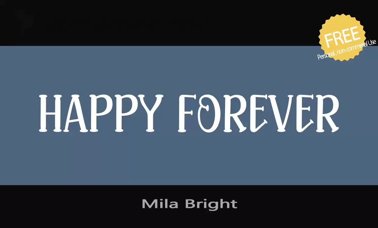 Font Sample of Mila-Bright