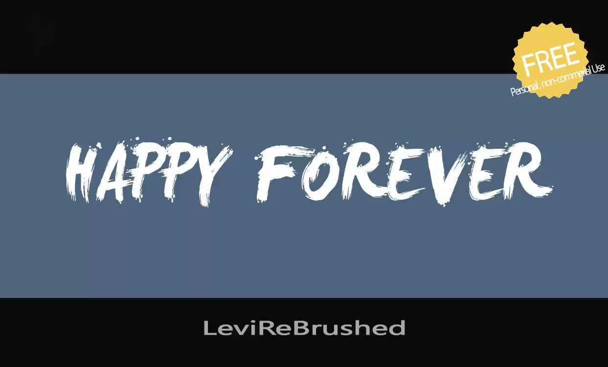 「LeviReBrushed」字体效果图