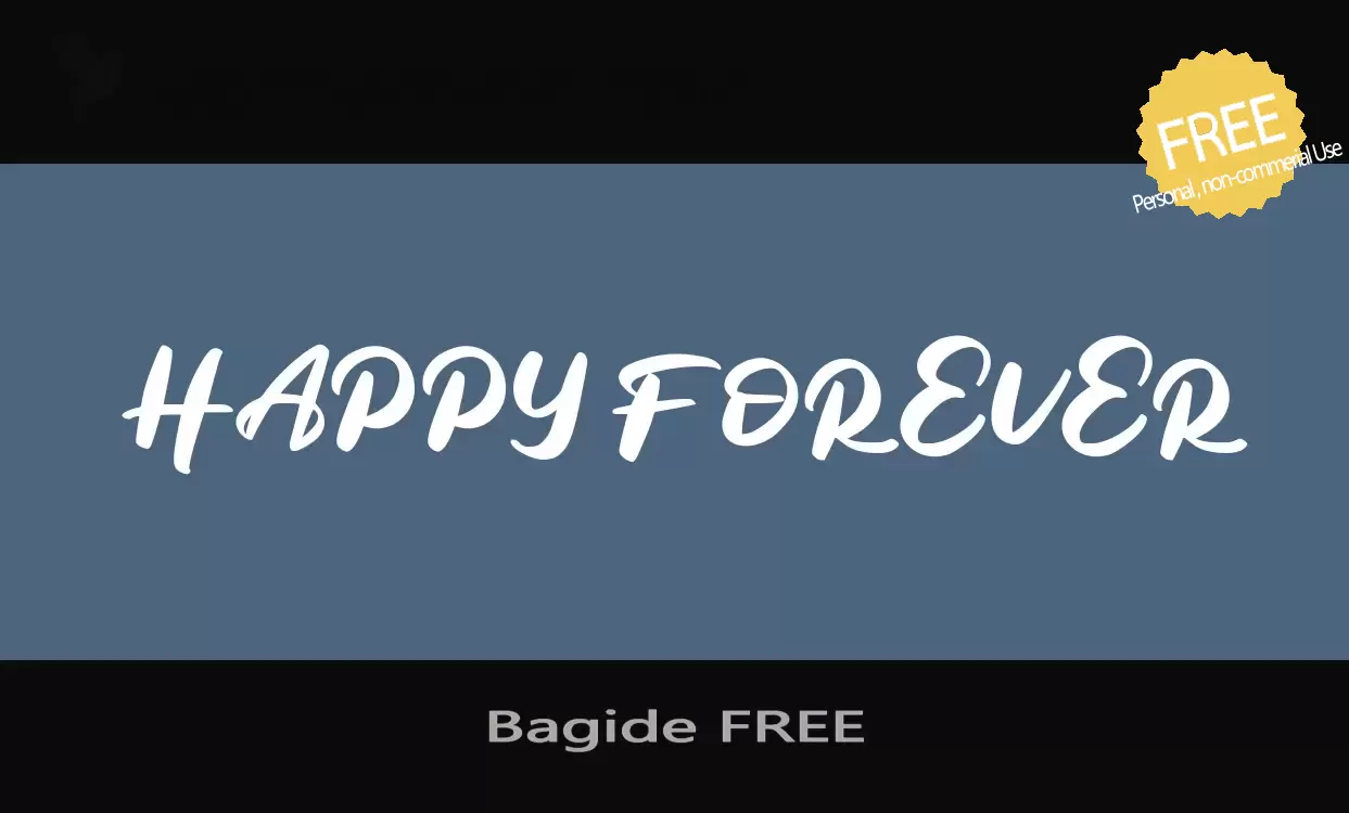 「Bagide-FREE」字体效果图