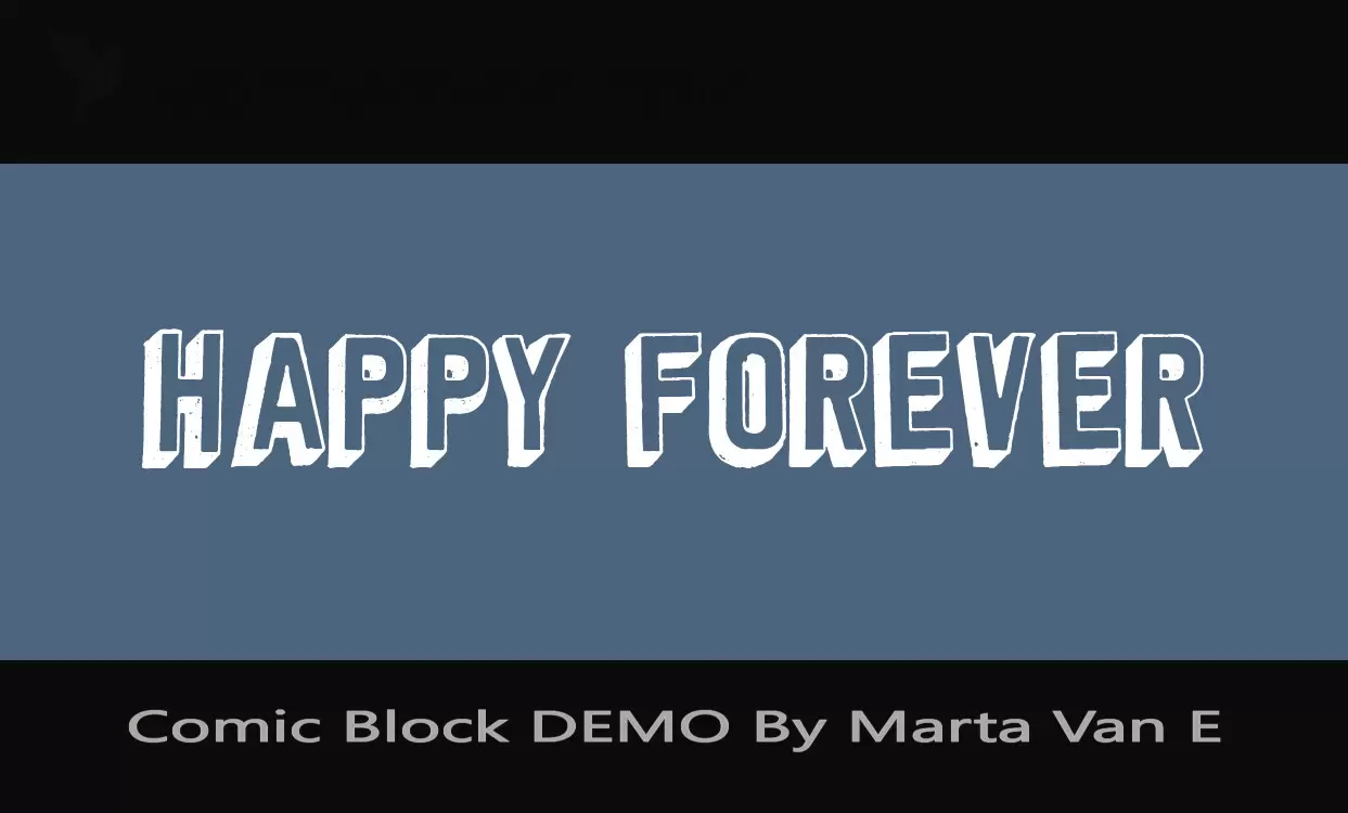 Font Sample of Comic-Block-DEMO-By-Marta-Van-E