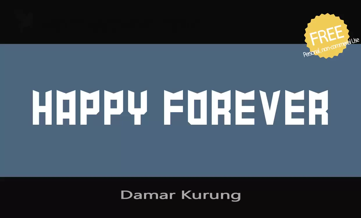 Font Sample of Damar-Kurung