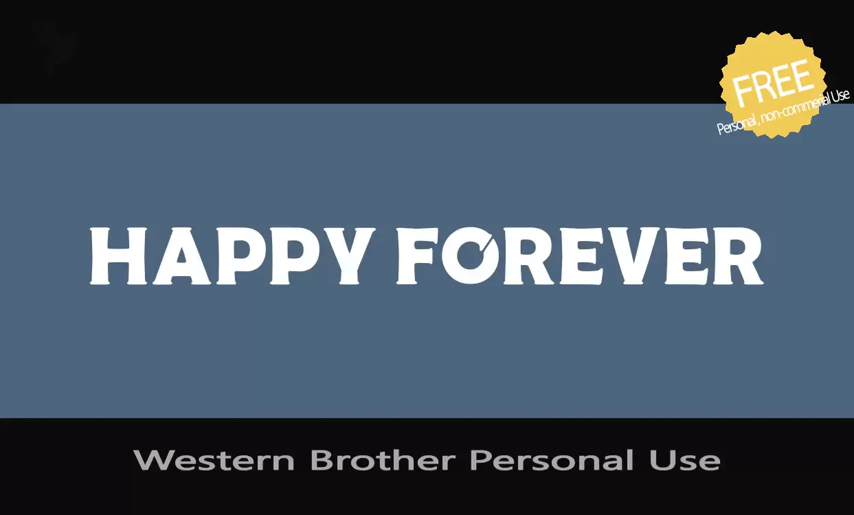 Font Sample of Western-Brother-Personal-Use