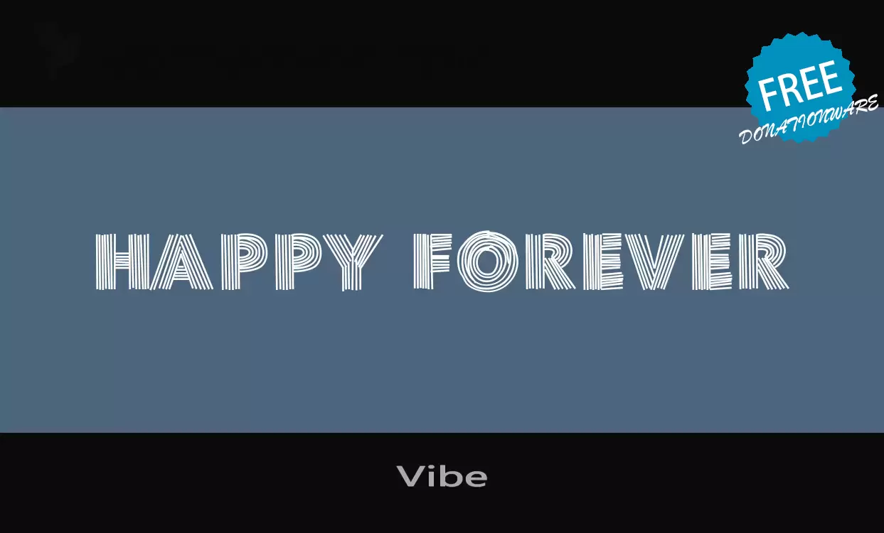 Font Sample of Vibe