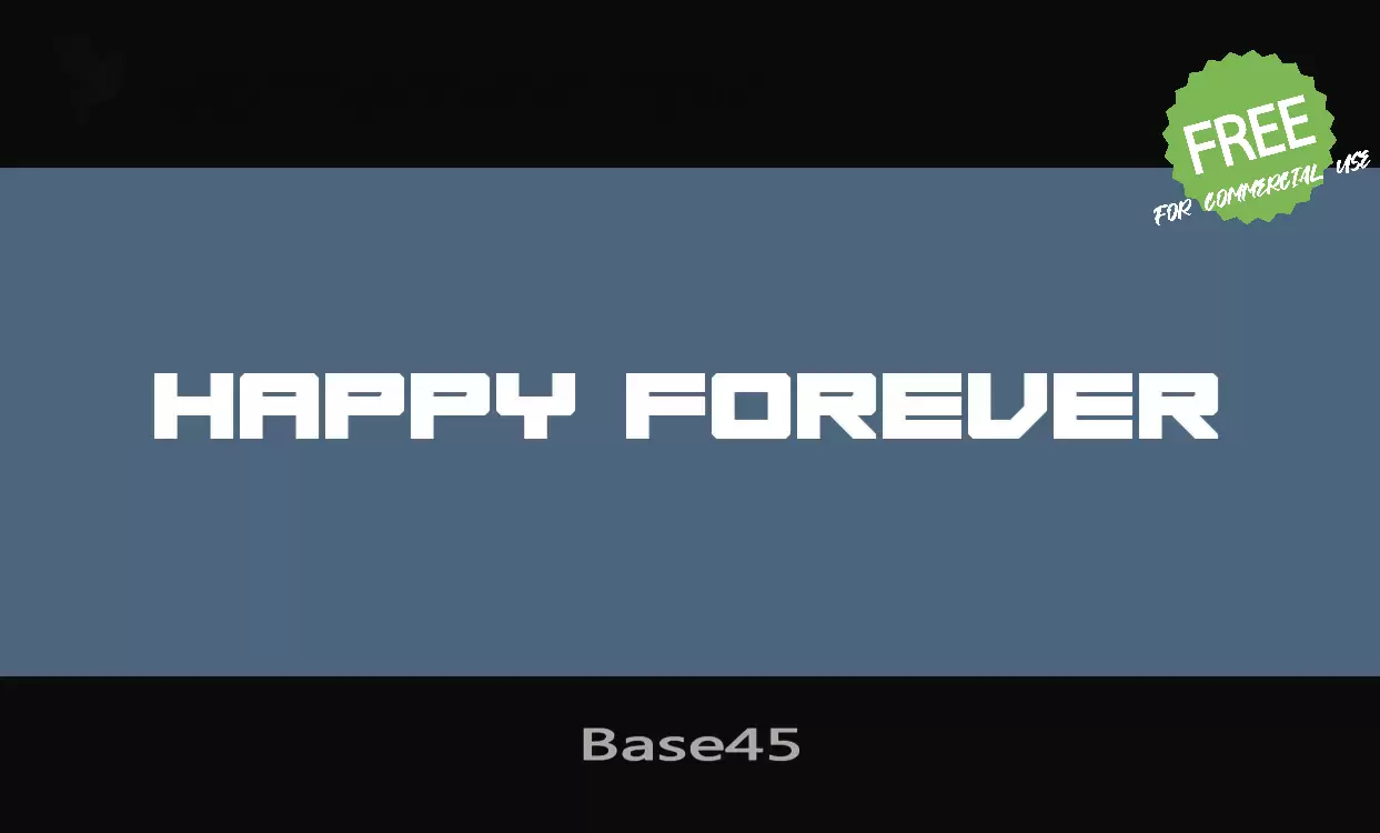 「Base45」字体效果图