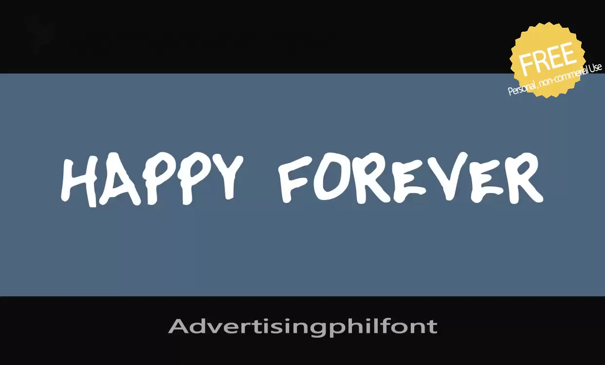 Font Sample of Advertisingphilfont