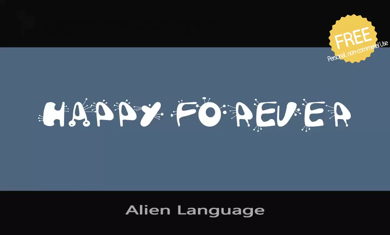 「Alien-Language」字体效果图